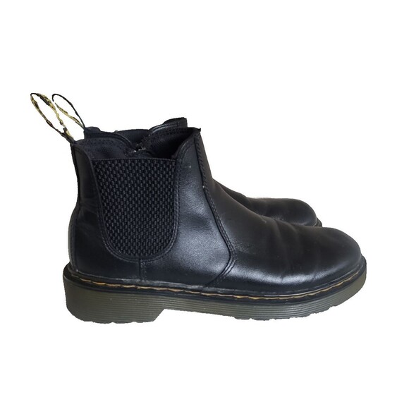 Dr. Martens Black Leather Chelsea Boot Pull On Boots Kids Size 3 2976J - Picture 2 of 11